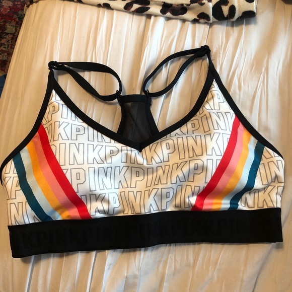 Pink sports bra